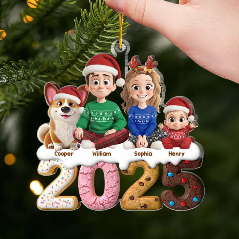 Custom Acrylic Ornament - Personalized Christmas Birthday Gifts For Family, Dog Cat Lovers - United In Joy