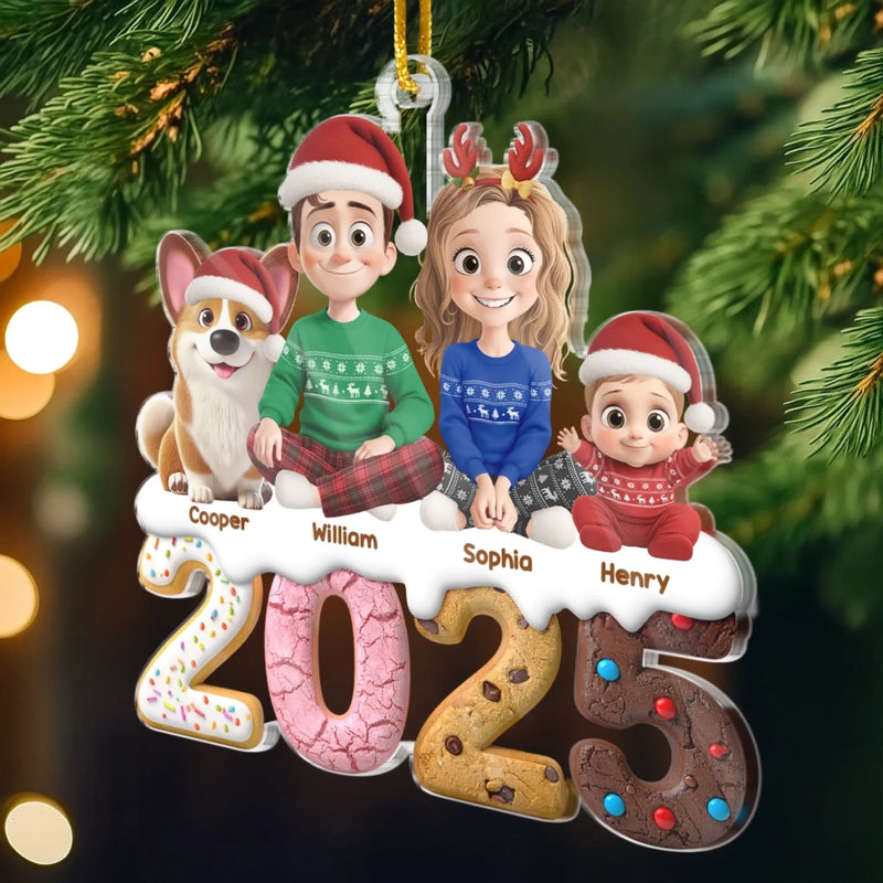 Custom Acrylic Ornament - Personalized Christmas Birthday Gifts For Family, Dog Cat Lovers - United In Joy