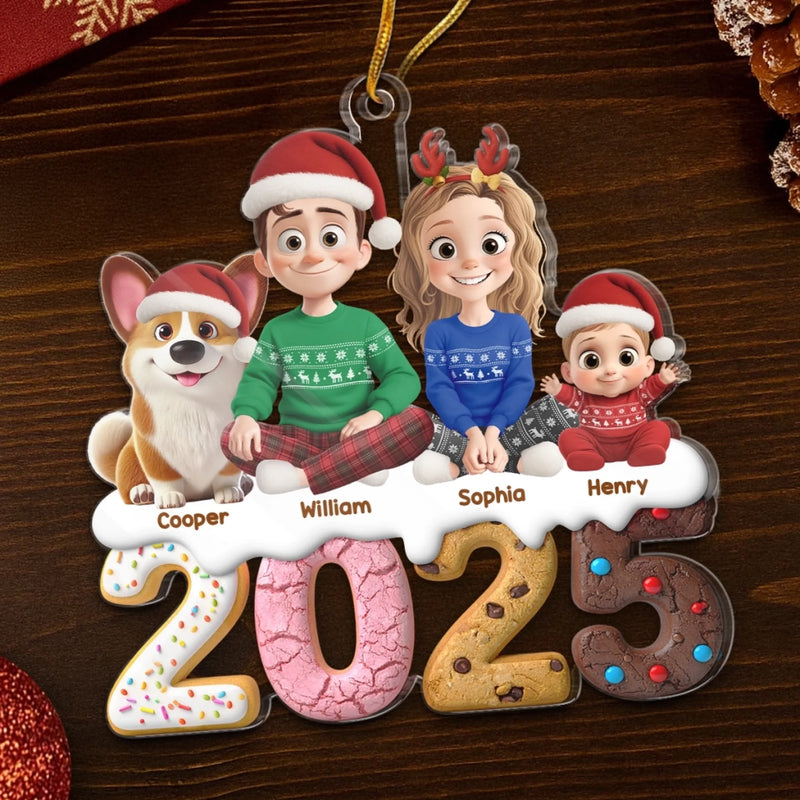 Custom Acrylic Ornament - Personalized Christmas Birthday Gifts For Family, Dog Cat Lovers - United In Joy