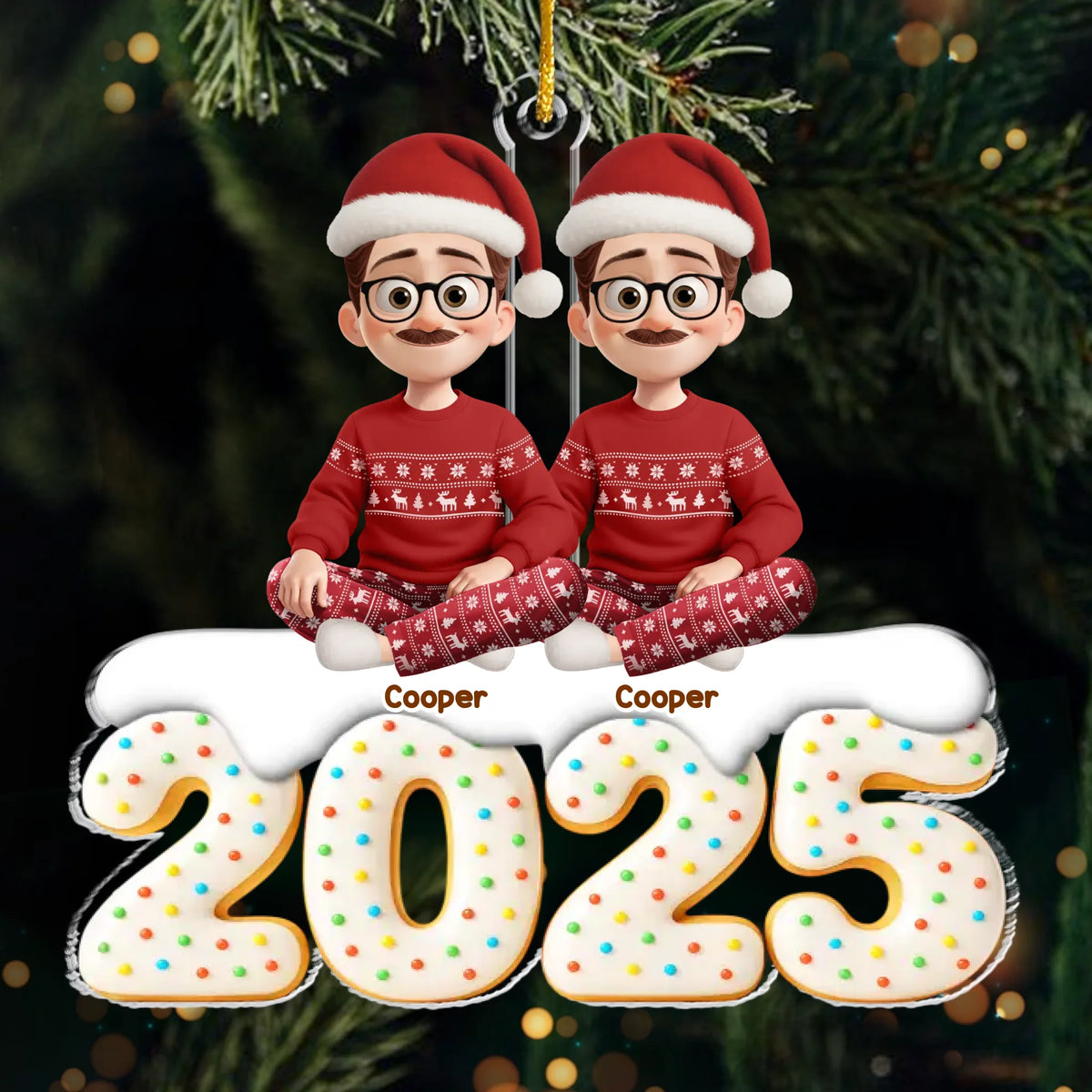 Custom Acrylic Ornament - Personalized Christmas Birthday Gifts For Family, Dog Cat Lovers - Joy Begins With Us