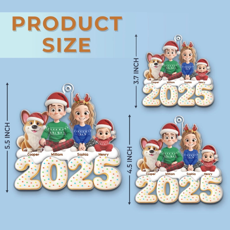 Custom Acrylic Ornament - Personalized Christmas Birthday Gifts For Family, Dog Cat Lovers - Joy Begins With Us