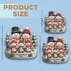 Custom Snowman Acrylic Ornament - Personalized Christmas Birthday Gifts For Grandpa, Grandma - Love Builds Where We Belong