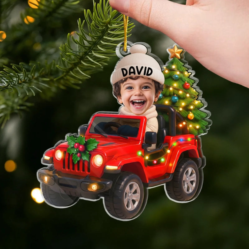 Custom Photo Acrylic Ornament - Personalized Christmas Birthday Gifts For Kids - Little Journeys Filled With Wonder