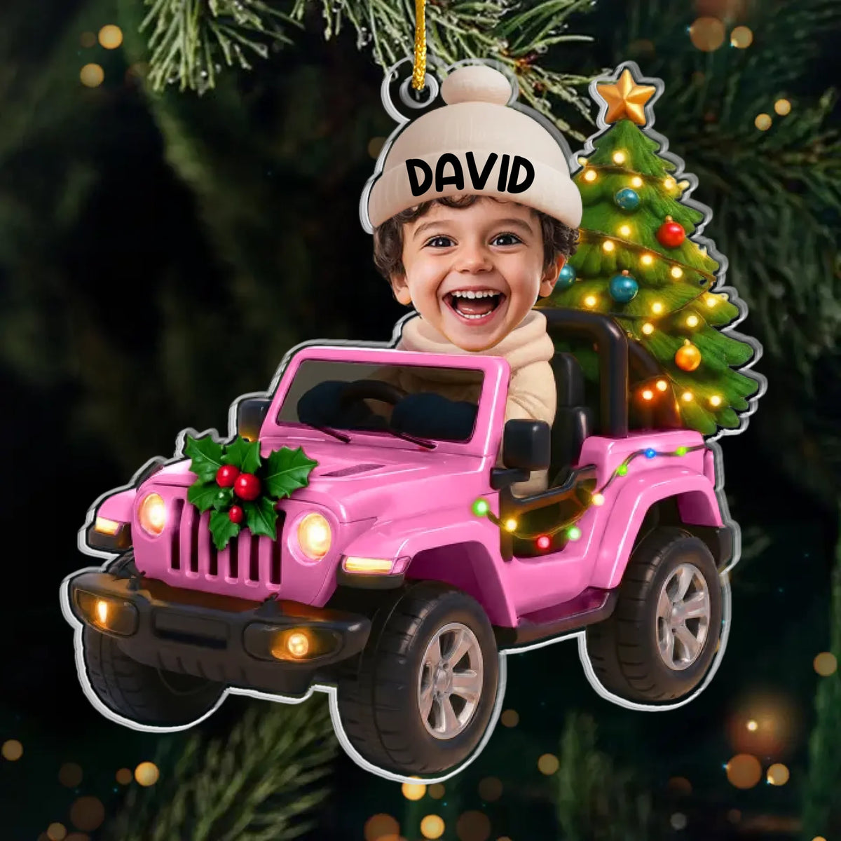 Custom Photo Acrylic Ornament - Personalized Christmas Birthday Gifts For Kids - Little Journeys Filled With Wonder