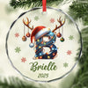 Custom Photo Baby First Christmas Glass Ornament - Personalized Christmas Baby Shower, Gifts For New Moms, New Dads, New Parents - First Little Light