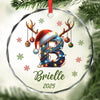 Custom Photo Baby First Christmas Glass Ornament - Personalized Christmas Baby Shower, Gifts For New Moms, New Dads, New Parents - First Little Light