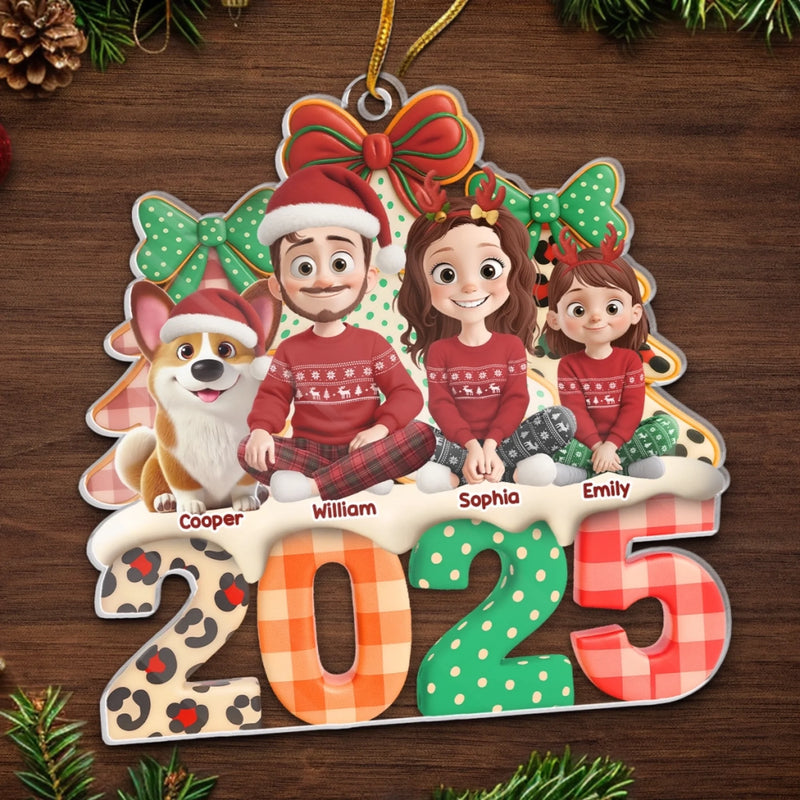 Custom Acrylic Ornament - Personalized Christmas Birthday Gifts For Family, Dog Cat Lovers - Pawfect Holiday Cheer