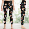 Custom Photo Women Leggings - Personalized  Christmas Birthday Gifts For Dog Cat Lovers, Dog Dad And Mom, Cat Owners - Festive Fur Baby Glow