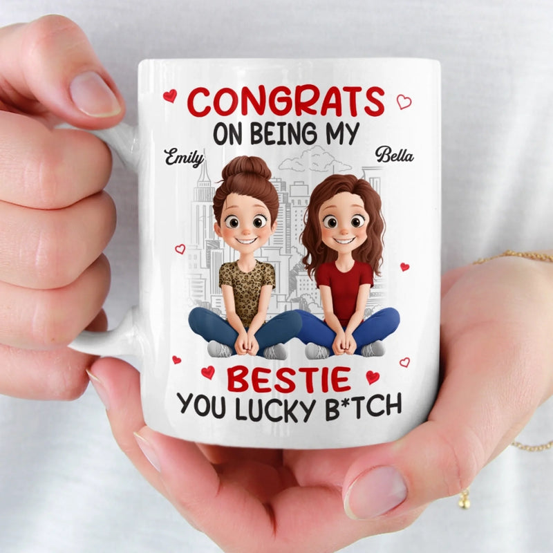 Custom Mug - Personalized Best Friend Birthday Gifts For Women, Besties, Sisters, BFF - Caffeine & Confessions