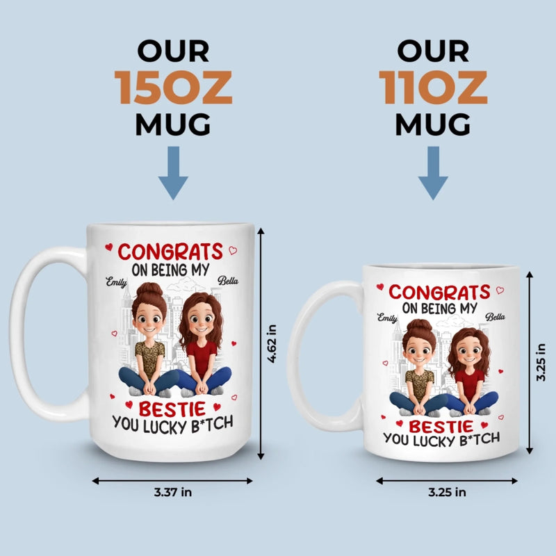 Custom Mug - Personalized Best Friend Birthday Gifts For Women, Besties, Sisters, BFF - Caffeine & Confessions