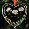 Custom Heart Glass Ornament - Personalized Best Friend Christmas Birthday Gifts For Women, Besties, Sisters, BFF - Bloom Where We Belong