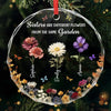Custom Circle Glass Ornament - Personalized Best Friend Birthday Gifts For Women, Besties, Sisters, BFF - Together Since Day One