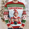 Custom Gnome Unisex Ugly Sweatshirt - Personalized Christmas Birthday Gifts For Mom, Grandma - Christmas Magic Shared Across Generations
