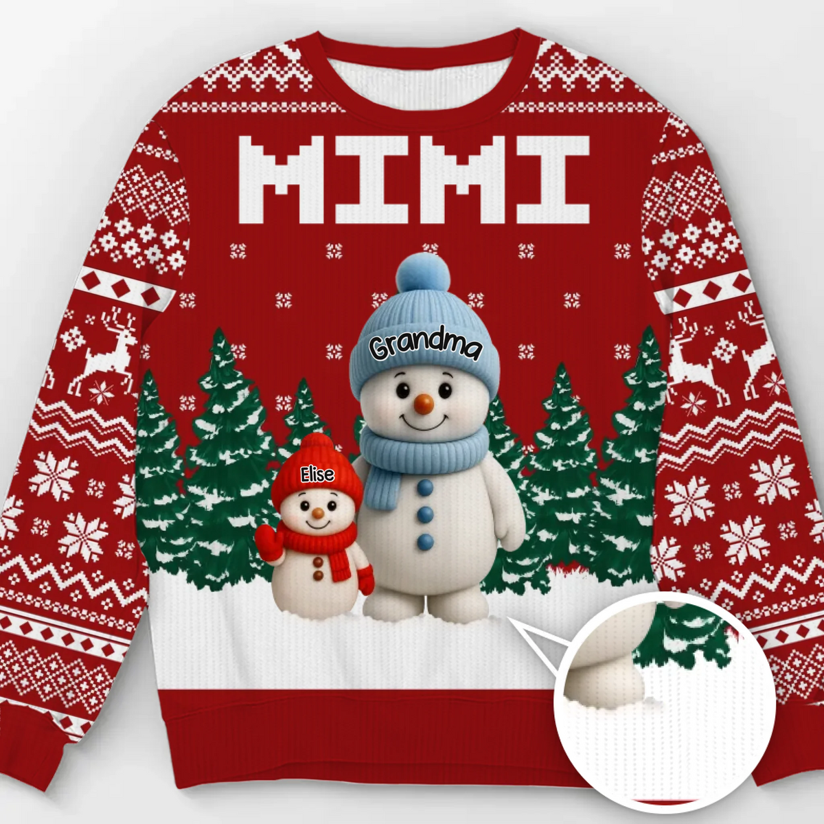 Custom Snowman Unisex Ugly Sweatshirt - Personalized Christmas Birthday Gifts For Mom, Grandma - Christmas Wonder Glows In Every Smile