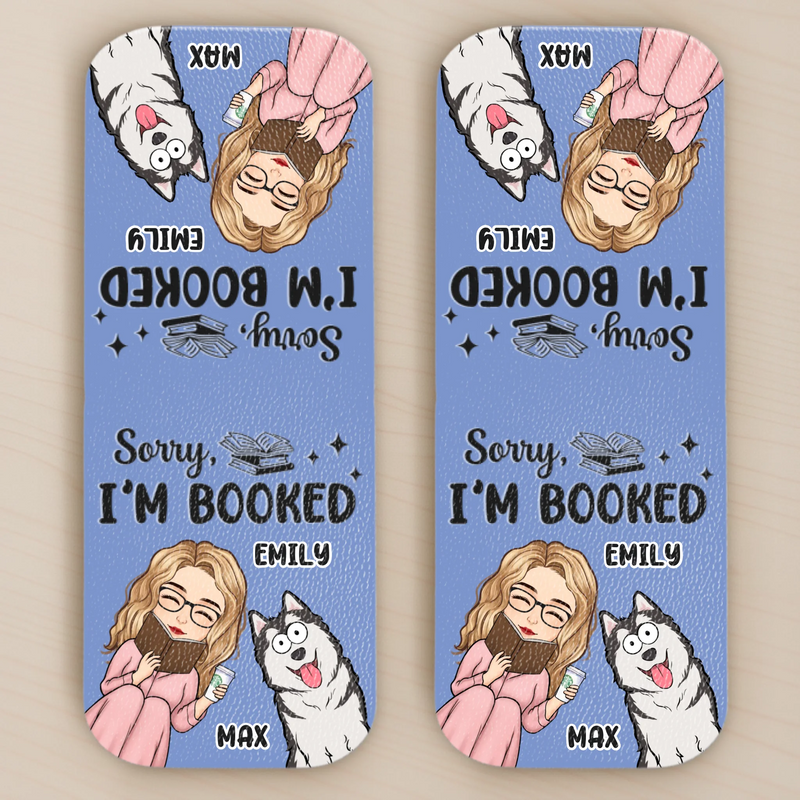 Custom Leather Magnetic Bookmark - Personalized  Bookish Gifts For Book Lovers, Bookworms, Dog Dad And Mom - Paws Off My Page