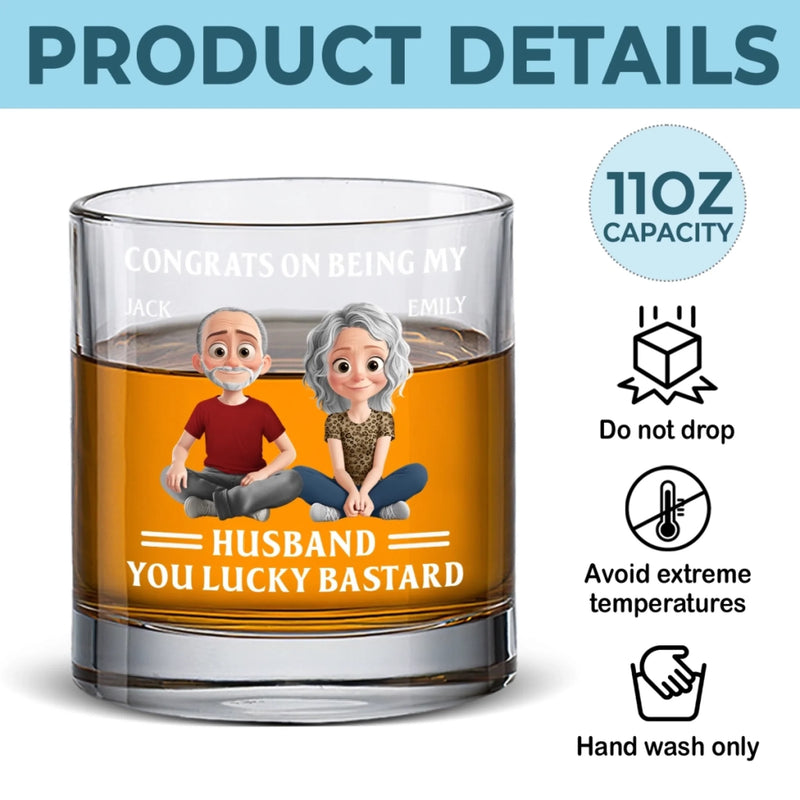 Custom Whiskey Glass - Personalized Anniversary Wedding Gifts For Husband And Wife, Him And Her - Our Forever Journey