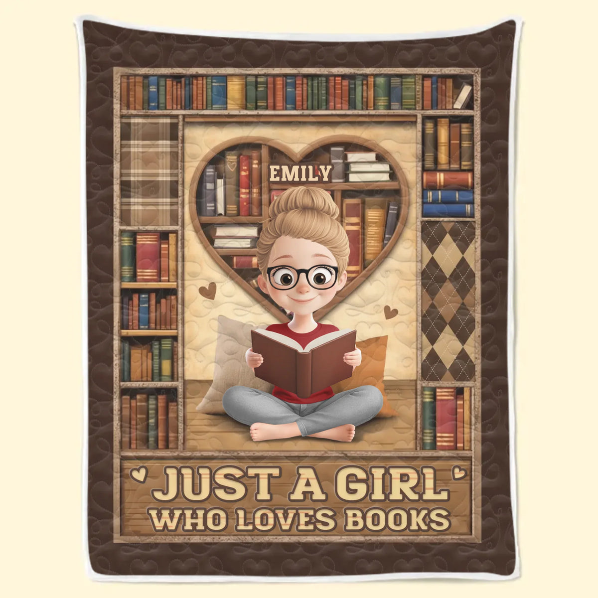 Custom Blanket - Personalized Bookish Gifts For Book Lovers, Bookworms, Readers - Book Love Never Ends