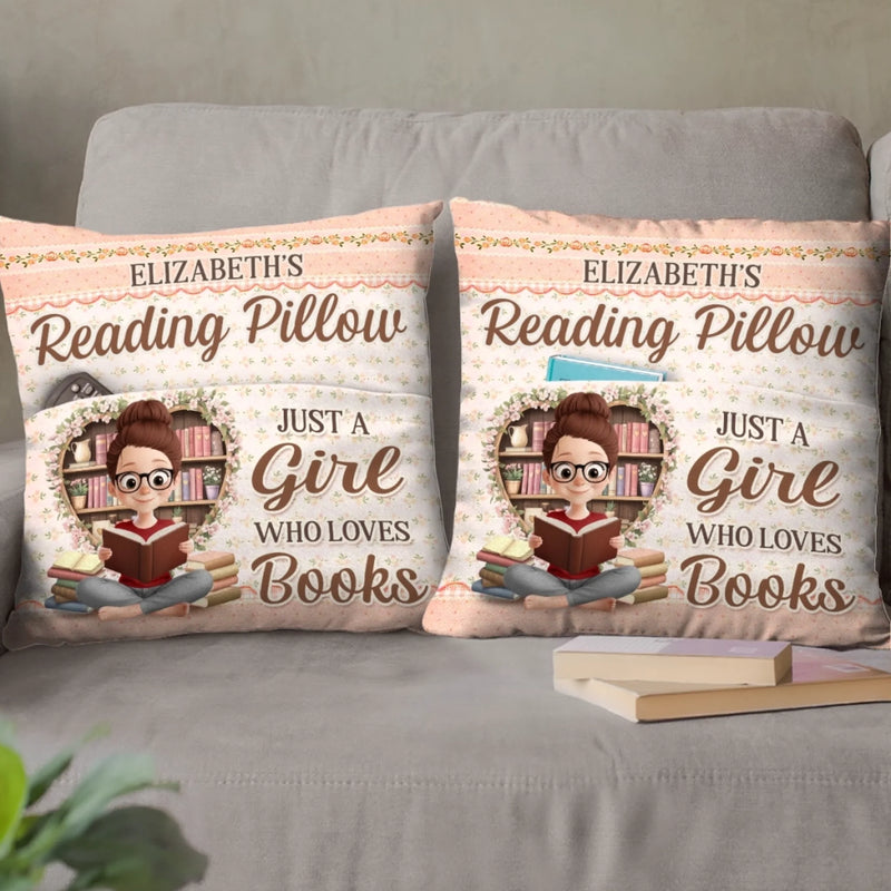 Custom Pocket Pillow - Personalized Bookish Gifts For Book Lovers, Bookworms, Readers - Chapters Of Happiness