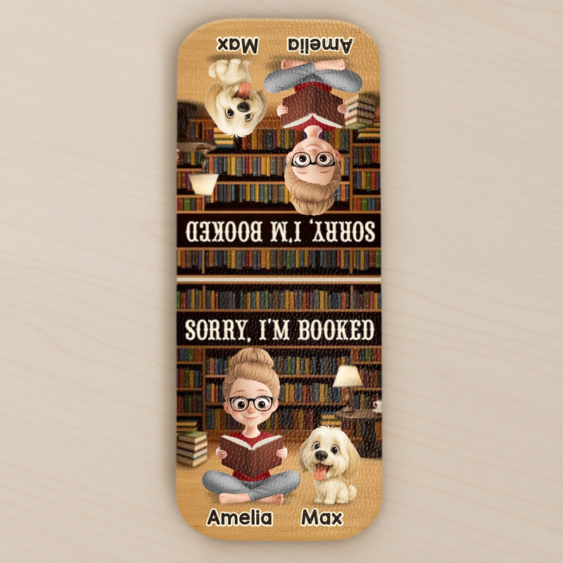 Custom Leather Magnetic Bookmark - Personalized  Bookish Gifts For Book Lovers, Bookworms, Dog Cat Lovers - Stories With Paws