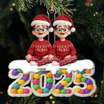 Custom Acrylic Ornament - Personalized Christmas Birthday Gifts For Family, Dog Cat Lovers - Love Gathers Here