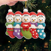Custom Crochet Snowman Acrylic Ornament - Personalized Christmas Birthday Gifts For Mom, Dad, Brother, Sister, Kids - Warm Hugs Woven