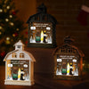 Custom LED House Lantern Light - Personalized Pet Christmas Memorial Sympathy Gifts For Dogs - Love Stays In Every Paw Print