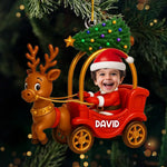 Custom Photo Acrylic Ornament - Personalized Christmas Birthday Gifts For Kids - Little Smiles Sparkle At Christmas