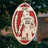 Custom American Football Wood Ornament - Personalized Gift For Birthday, Football Football Lovers, NFL Fans, Sport Lovers, Senior Graduation Gift, Christmas Gifts, Christmas Decoration - Play Hard Dream Big