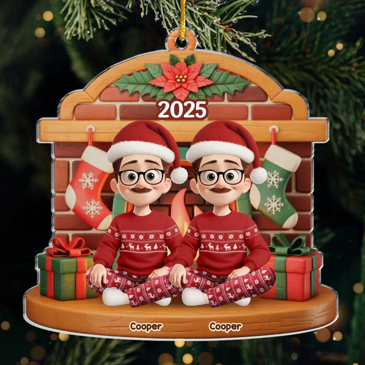 Custom Acrylic Ornament - Personalized Christmas Birthday Gifts For Family, Dog Cat Lovers - Joy Begins At Home