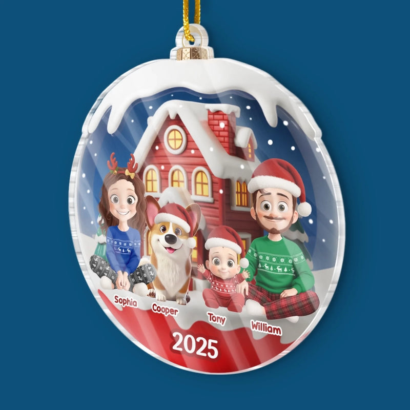 Custom Acrylic Ornament - Personalized Christmas Birthday Gifts For Family, Dog Cat Lovers - Home Sweet Home