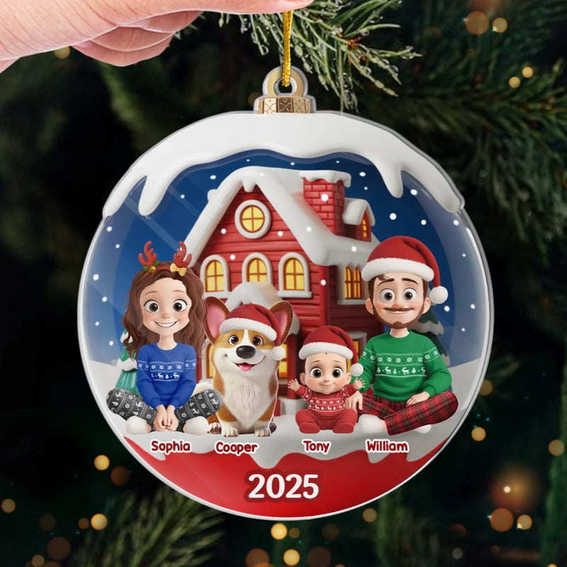 Custom Acrylic Ornament - Personalized Christmas Birthday Gifts For Family, Dog Cat Lovers - Home Sweet Home