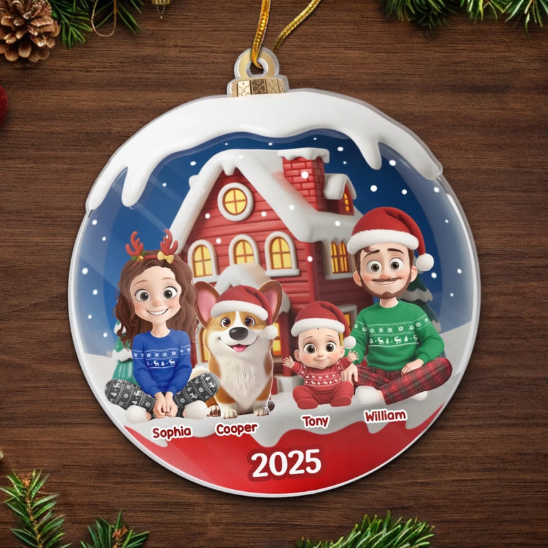 Custom Acrylic Ornament - Personalized Christmas Birthday Gifts For Family, Dog Cat Lovers - Home Sweet Home