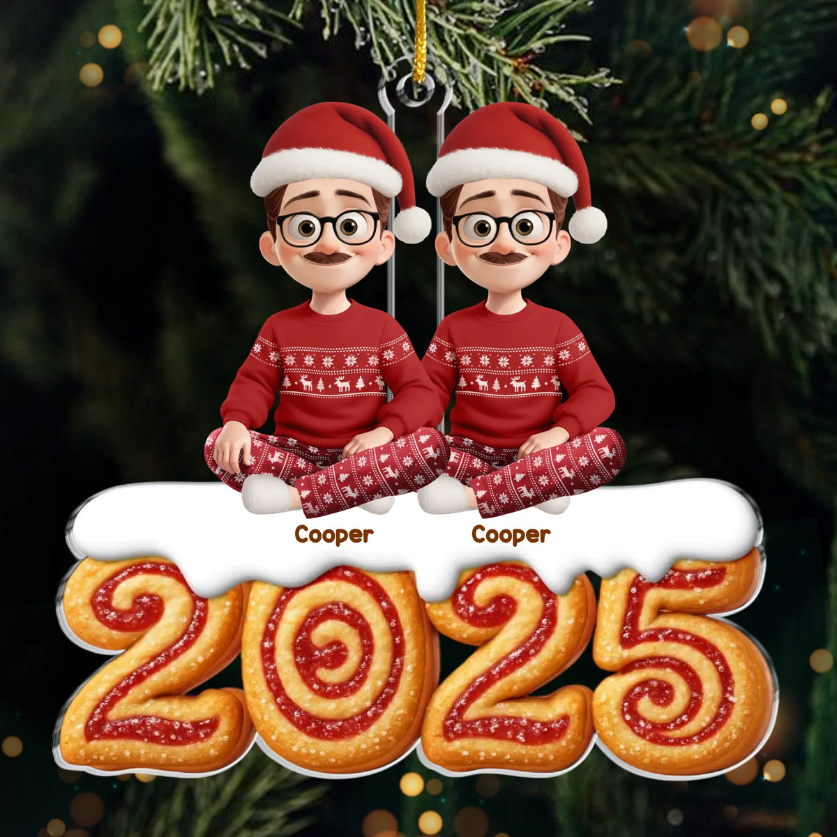 Custom Acrylic Ornament - Personalized Christmas Birthday Gifts For Family, Dog Cat Lovers - Together Our Happy Place