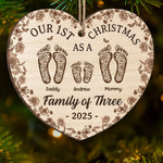 Custom Wood Ornament - Personalized Christmas Birthday Gifts For Mom, Dad, Kids - Home Is Together