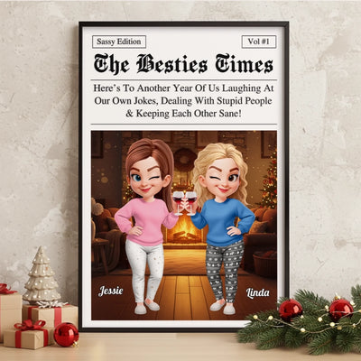Custom Vertical Poster - Personalized Best Friend Christmas Birthday Gifts For Women, Besties, Sisters, BFF - With You Always Better