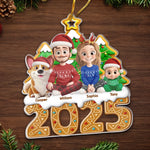 Custom Acrylic Ornament - Personalized Christmas Birthday Gifts For Family, Dog Cat Lovers - Hearts Gather Here