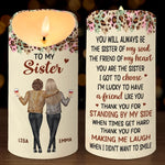 Custom LED Candle - Personalized Best Friend Birthday Gifts For Women, Besties, Sisters, BFF - Bestie Moments Last A Lifetime