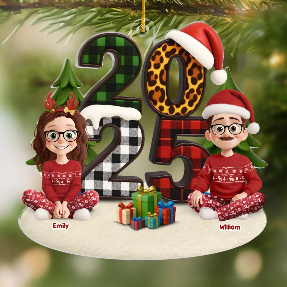 Custom Acrylic Ornament - Personalized Christmas Birthday Gifts For Family, Dog Cat Lovers - Santa Squad Ready