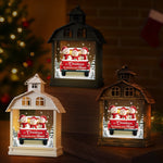 Custom Name Christmas Snowman Family Gifts - Personalized LED House Lantern Light