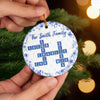 Custom Scrabble Ceramic Ornament - Personalized Christmas Birthday Gifts For Mom, Dad, Brother, Sister, Kids - Together Home Is Where Hearts Unite