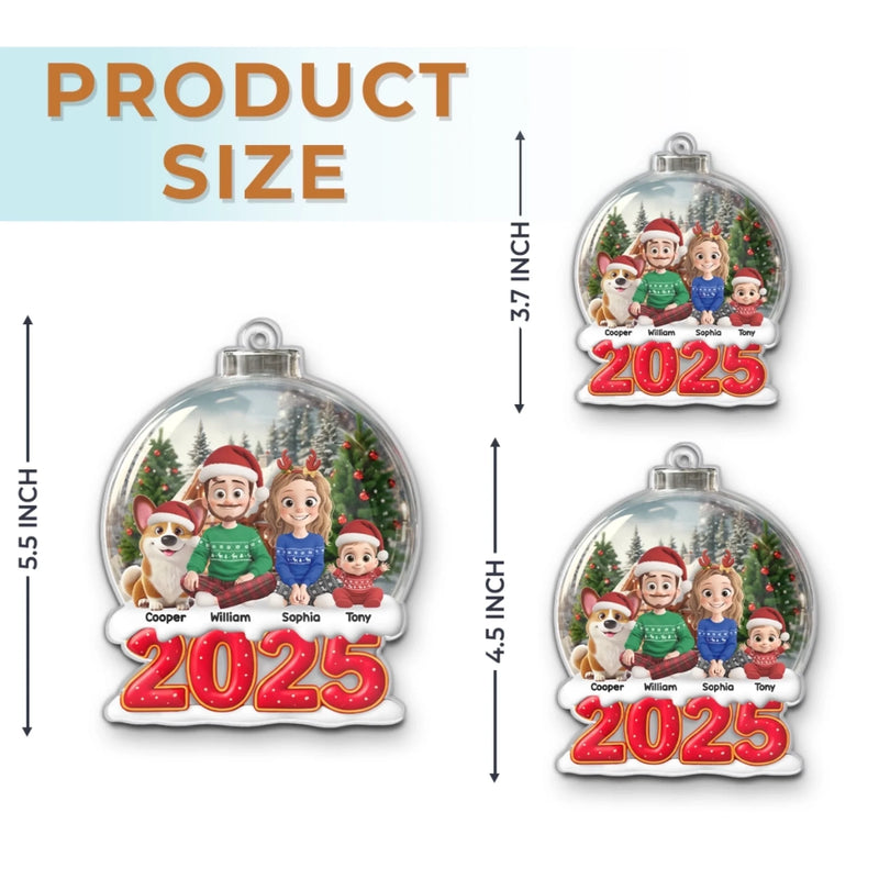 Custom Acrylic Ornament - Personalized Christmas Birthday Gifts For Family, Dog Cat Lovers - Where Love Resides