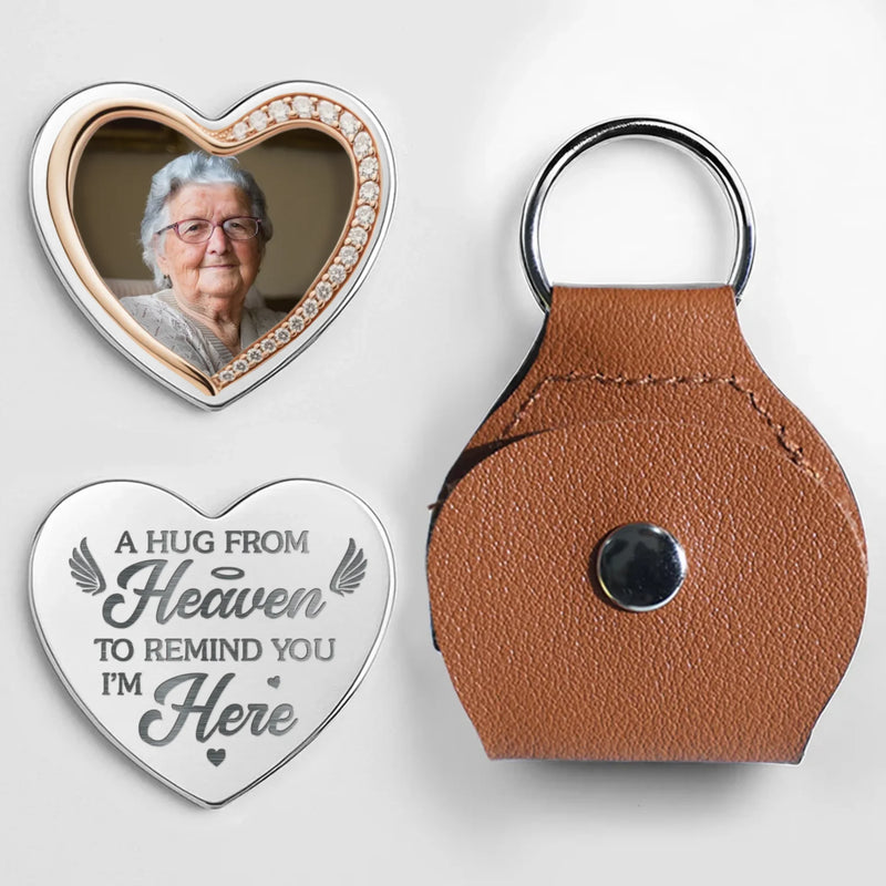 Custom Photo Missed Beyond Words - Memorial Personalized Custom Heart Pocket Hug - Sympathy Gift For Family Members