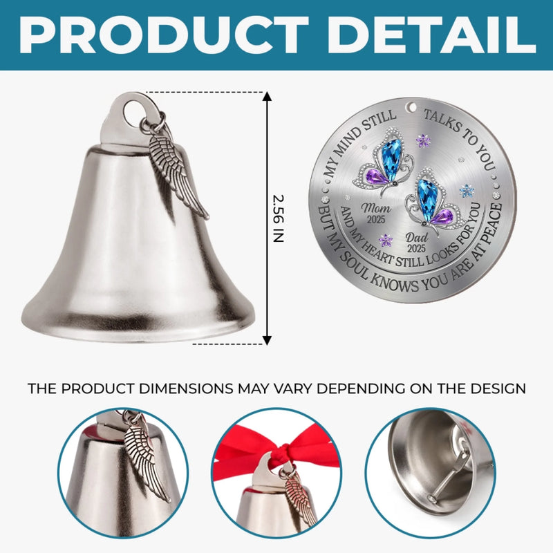 Custom Bell Ornament With Charms - Personalized Memorial Sympathy Gifts For Loss Of Mom, Dad - Your Light Still Guides My Way