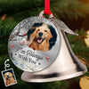 Custom Photo Cardinal Bell Ornament With Charms - Personalized Pet Christmas Memorial Sympathy Gifts For Dogs, Cats - Gentle Friends Never Truly Leave