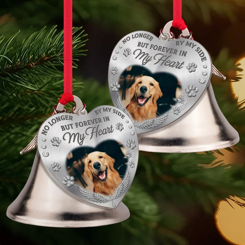 Custom Photo Bell Ornament With Charms - Personalized Pet Christmas Memorial Sympathy Gifts For Dogs, Cats - Memories Wag Through Every Day