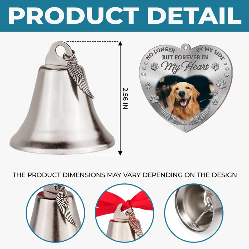 Custom Photo Bell Ornament With Charms - Personalized Pet Christmas Memorial Sympathy Gifts For Dogs, Cats - Memories Wag Through Every Day