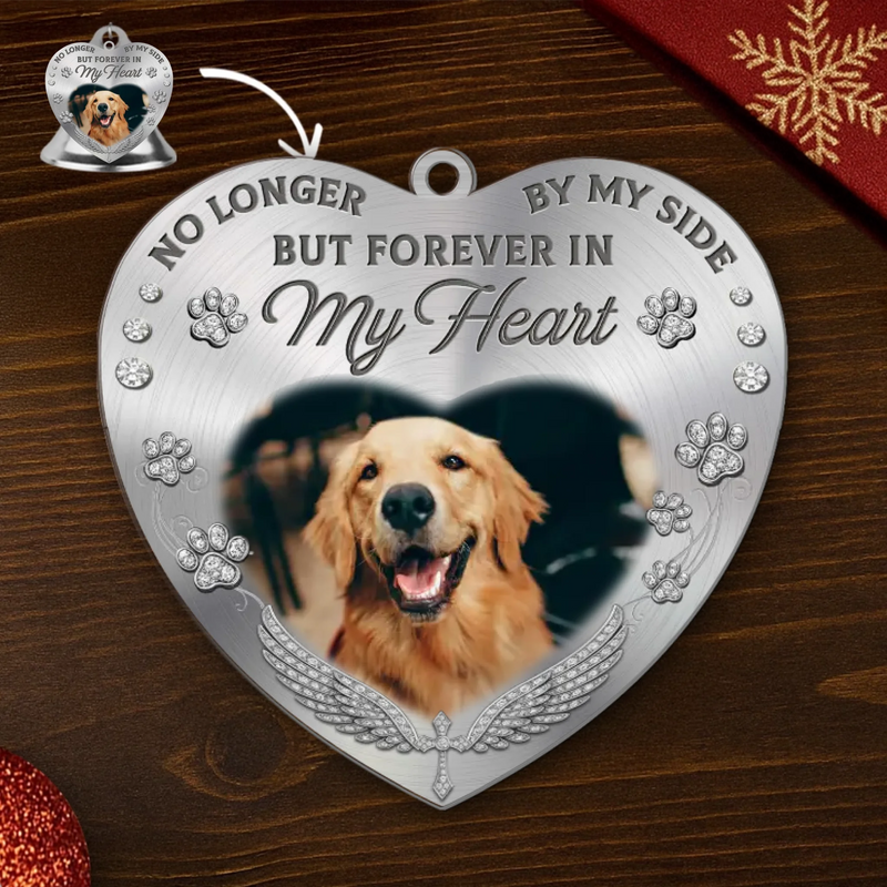 Custom Photo Bell Ornament With Charms - Personalized Pet Christmas Memorial Sympathy Gifts For Dogs, Cats - Memories Wag Through Every Day