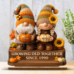Custom Name Growing Old Together Anniversary Gifts - Personalized Single Layer Wooden Plaque