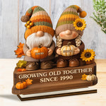 Custom Name Growing Old Together Anniversary Gifts - Personalized Single Layer Wooden Plaque