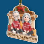 Custom Crochet Acrylic Ornament - Personalized Anniversary Christmas Wedding Gifts For Husband And Wife, Him And Her - Crochet Couple, Knitted In Time